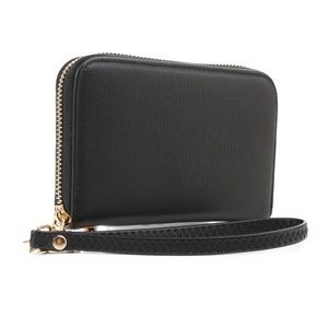 Dani Single Black Wallet w/Wrist Strap